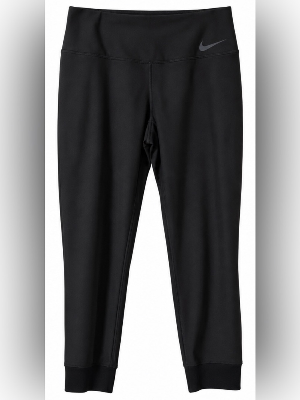 Nike Black High-Rise Athletic Leggings with Subtle Swoosh